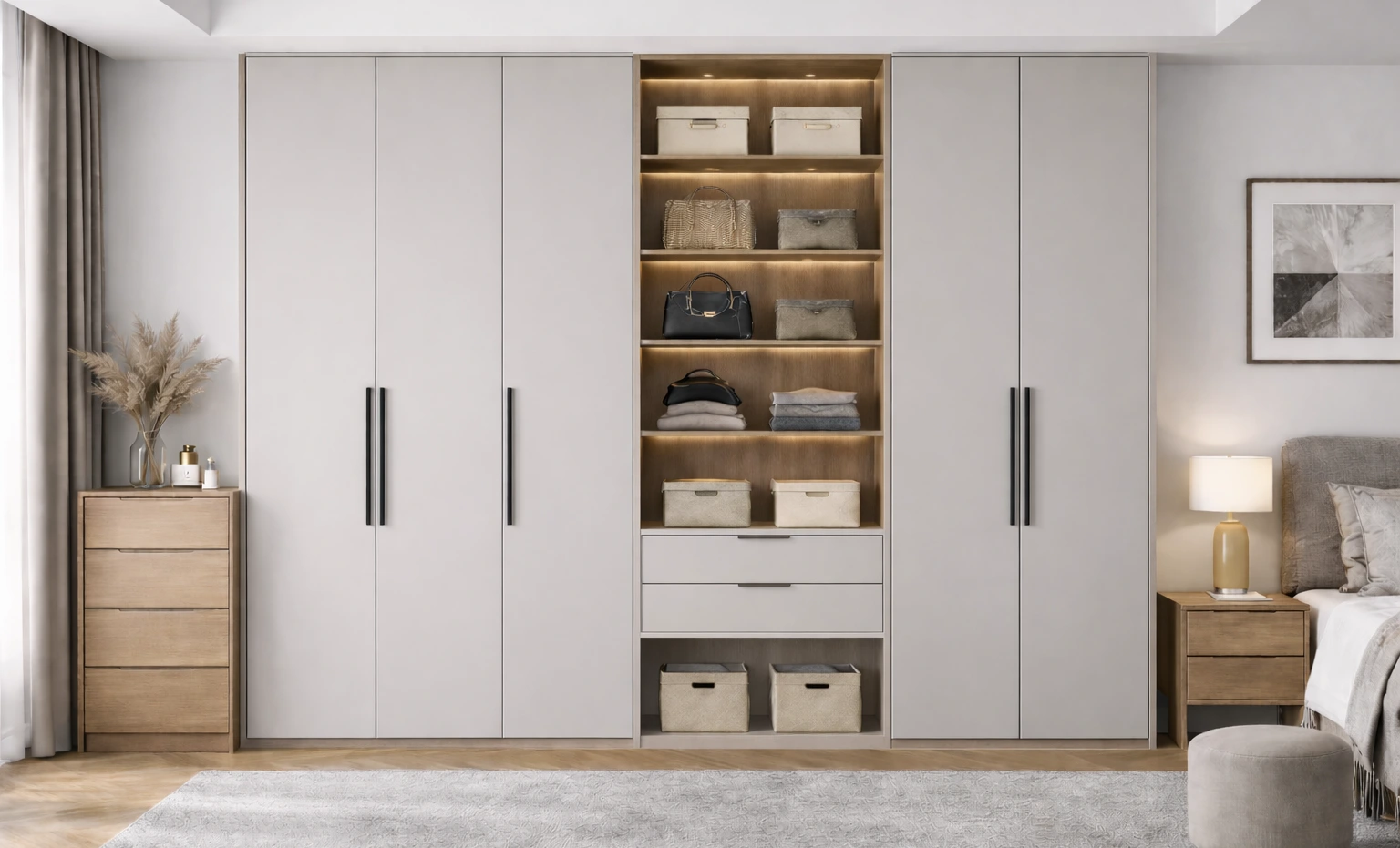 Closet shutter finish