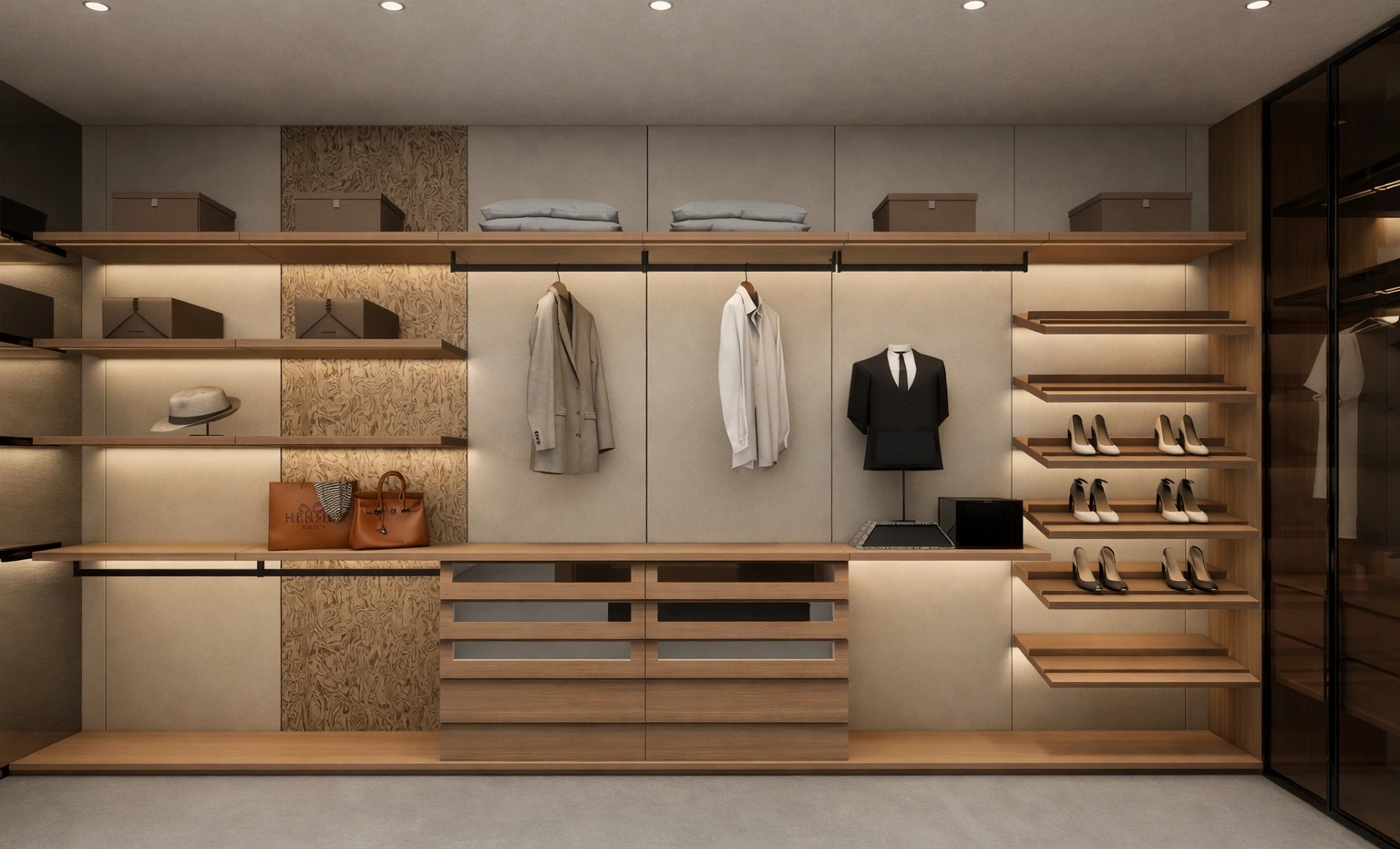 Column wardrobe module