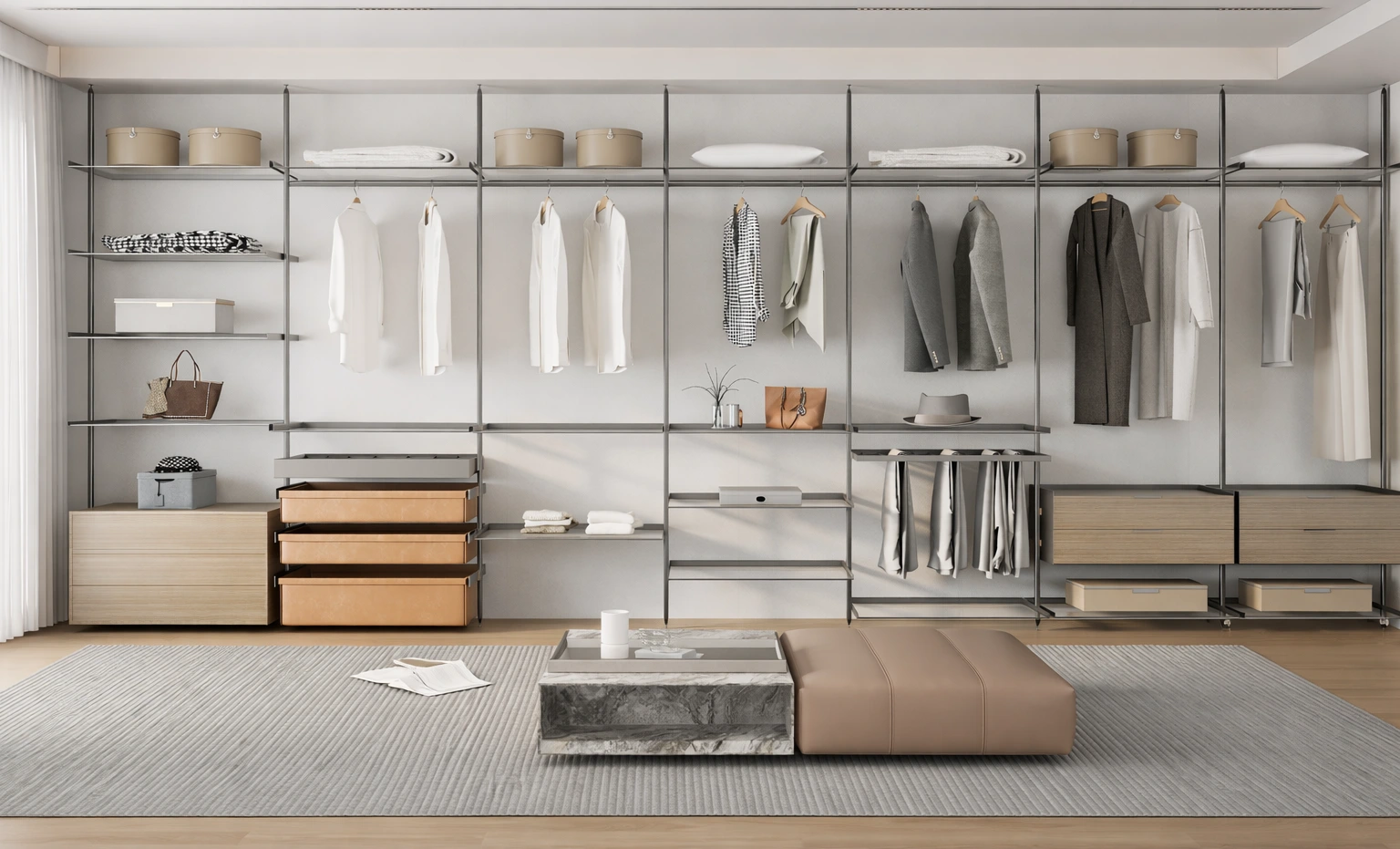 Column wardrobe alignment